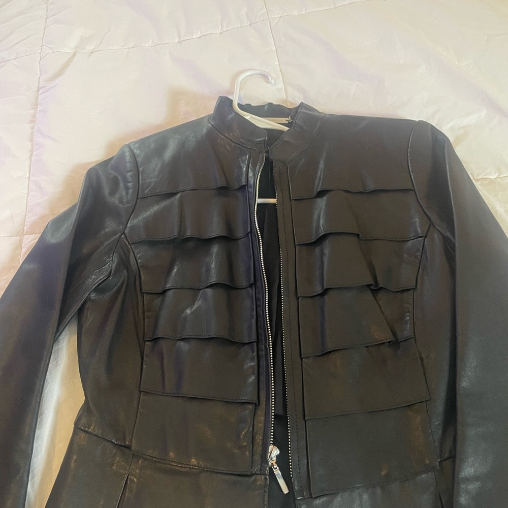 Black leather jacket